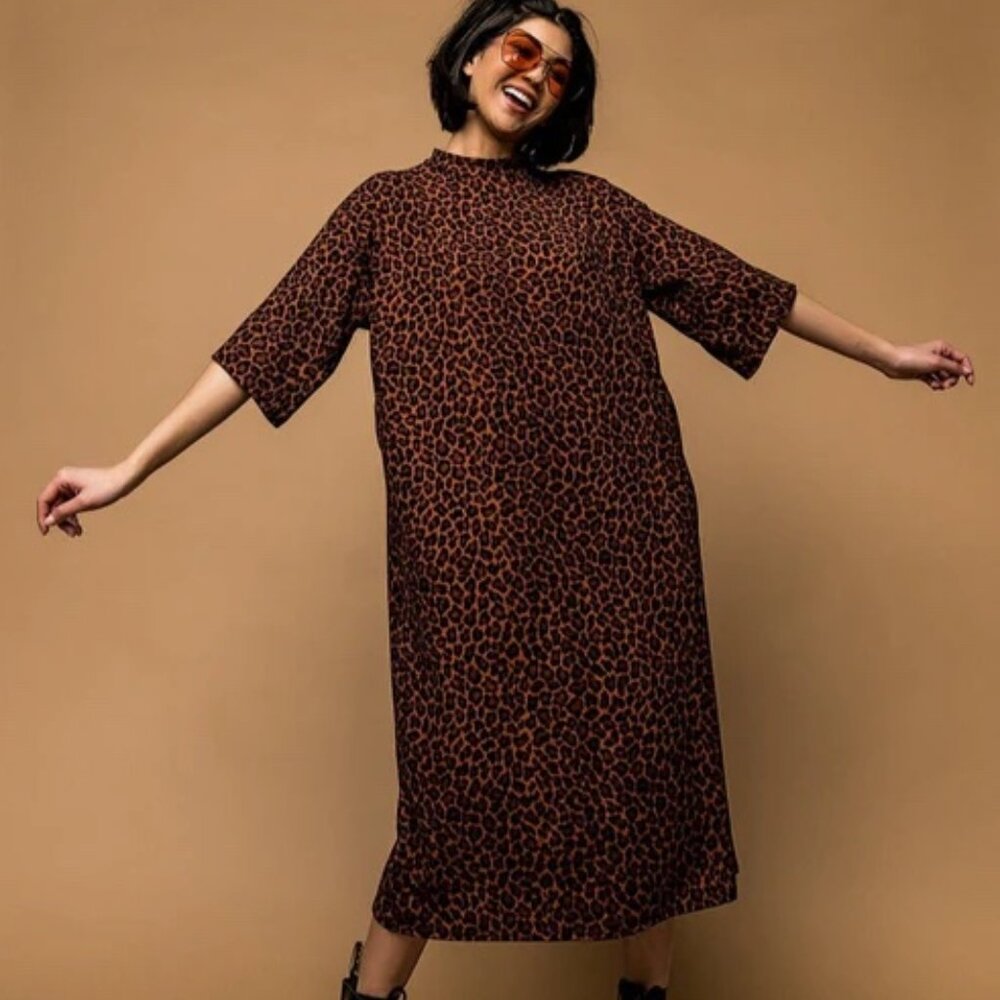 Dressed in LALA Ozzy Dress in Leopard